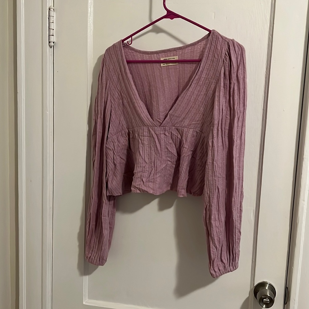 Pink sweater crop top